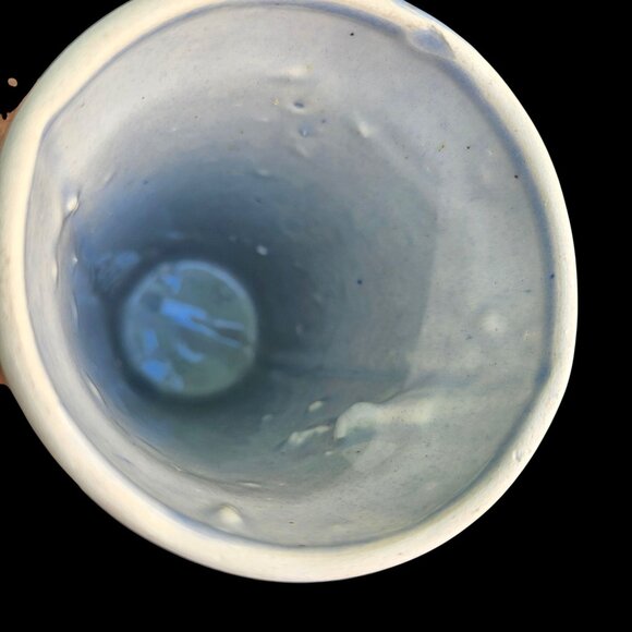 Signed Tonala Mexico GC Pottery Jug Mug Set Vintage Ceramic Hand Painted Blue - Picture 5 of 15